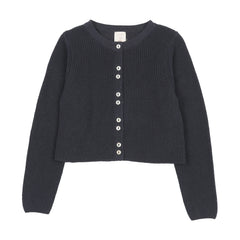 Fine Knit Cardigan-Navy