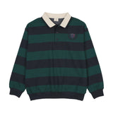 Fan Club Polo Sweatshirt-Varsity/Navy Green