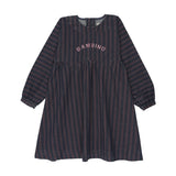Denim Day Dress-Denim/Burgundy