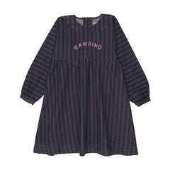 Denim Day Dress-Denim/Burgundy