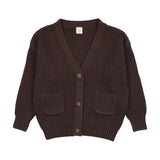 Grandpa Cardigan-Chocolate Brown