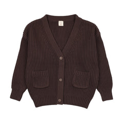 Grandpa Cardigan-Chocolate Brown