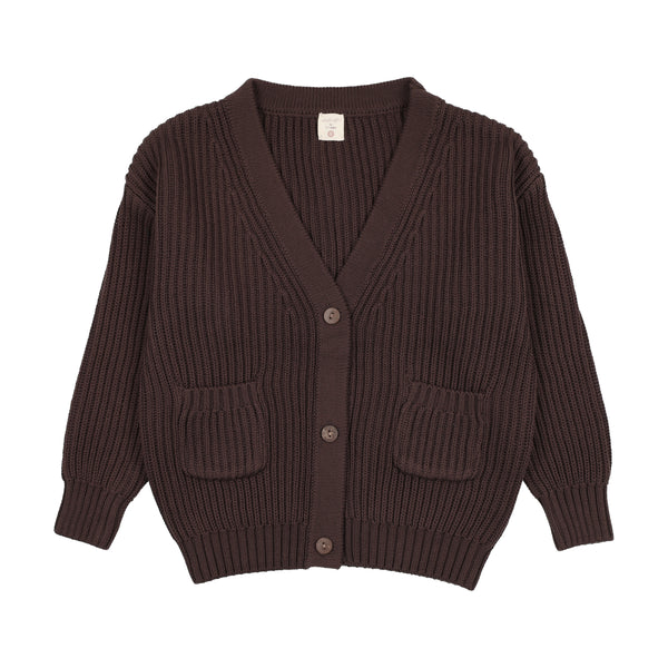 GRANDPA CARDIGAN-CHOCOLATE BROWN – Lil Legs Baby