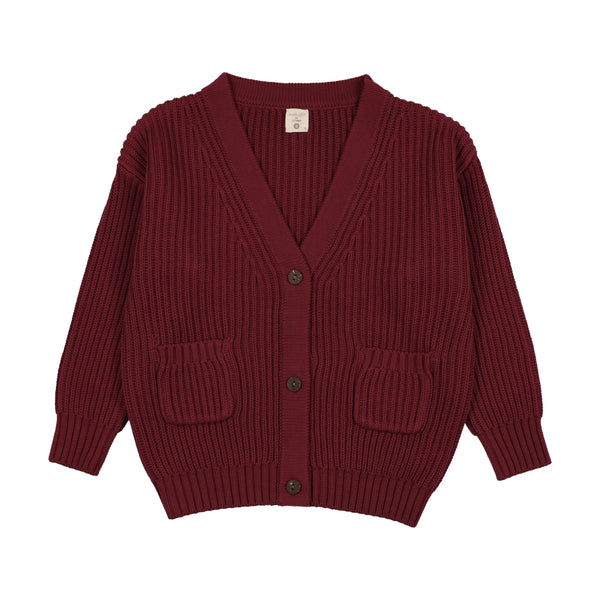 GRANDPA CARDIGAN-DEEP RED – Lil Legs Baby