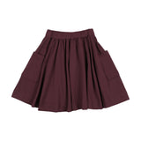 Pocket Circle Skirt-Plum
