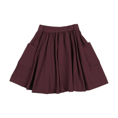 Pocket Circle Skirt-Plum