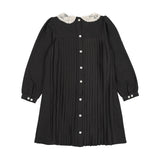 Pleated Dress-Black