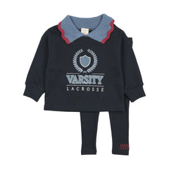 Fan Club Girls Sweatshirt Set-Navy Denim