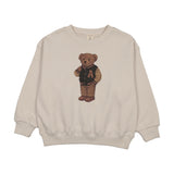 Varsity Bear Sweatshirt Boy-Ivory/Print