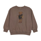 Varsity Bear Sweatshirt Boy-Washed Brown/Print