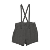 Boys Overall Shorts-Mid Grey