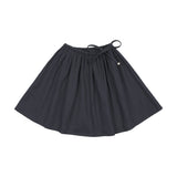 Home Garden Tie Waist Circle Skirt-Navy