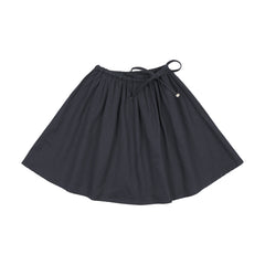 Home Garden Tie Waist Circle Skirt-Navy
