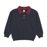 Denim Day Boys Sweatshirt Polo-Navy