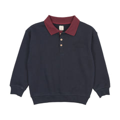 Denim Day Boys Sweatshirt Polo-Navy