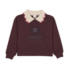 Fan Club Girls Sweatshirt-Plum/Cream