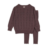 Girls Knit Set-Vintage Purple