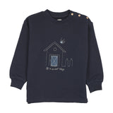 Sweet Campaign Boys Embroidered Sweatshirt-Navy