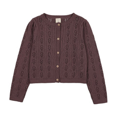 Girls Cardigan-Vintage Purple