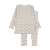 Cherry blossom lounge set-cream/blue