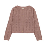 Girls Cardigan-Dried Rose