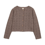 Girls Cardigan-Misty Oat Heather