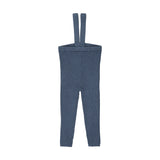 Knit Suspender Leggings-Vintage Blue