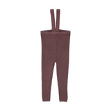 Knit Suspender Leggings-Vintage Purple