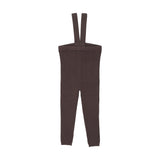 Knit Suspender Leggings-Chocolate Brown