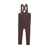 Toddler Rib Knit Overall-Chocolate Brown
