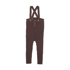 Toddler Rib Knit Overall-Chocolate Brown