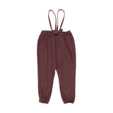 Rugged Threads Bubble Suspender Pants-Burgundy Denim
