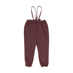 Rugged Threads Bubble Suspender Pants-Burgundy Denim