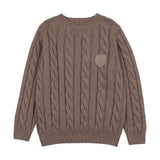 Chunky V Neck Sweater-Misty Oat Heather