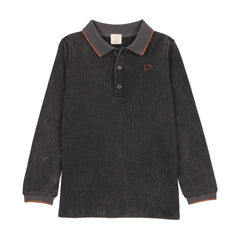 Stitch Studio Polo Ls-Off Black