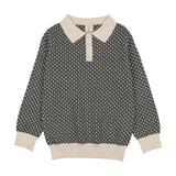 Heirloom Knits Boys Collared Sweater-Black/Cream/Print