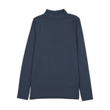 Bamboo Mockneck-Vinage Blue
