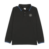 Double Stripe Polo-Black