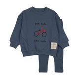 Bike Sweatshirt Set-Vintage Blue