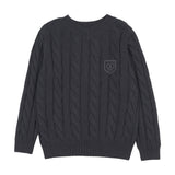 Chunky V Neck Sweater-Navy