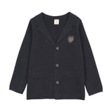 Crest Knit Blazer-Navy