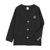 Crest Knit Blazer-Black