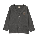 Crest Knit Blazer-Mid Grey