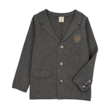 Crest Knit Blazer-Mid Grey