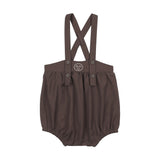 Boys Romper-Chocolate Brown