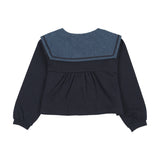 Sweet Campaign Sailor Collar Cardigan-Navy