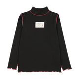 Limited Capsule Mock Neck Top-Black