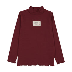 Limited Capsule Mock Neck Top-Deep Red