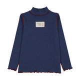 Limited Capsule Mock Neck Top-Bellwether Blue