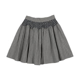 Plaid Edition Girls Skirt-Dried Blue Plaid